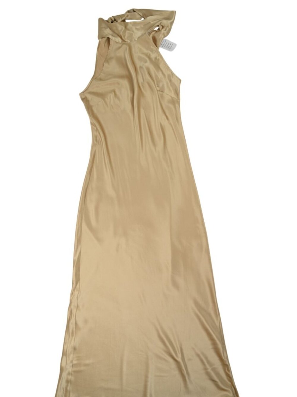 LOUAN Aria Tassel Silk Maxi Dress in White Pepper